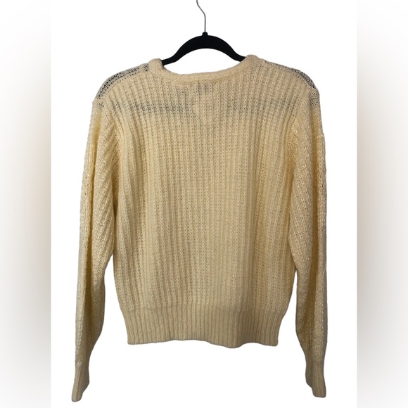 70's Vintage Plums & Pearls Knit Sweater - Picture 2 of 4